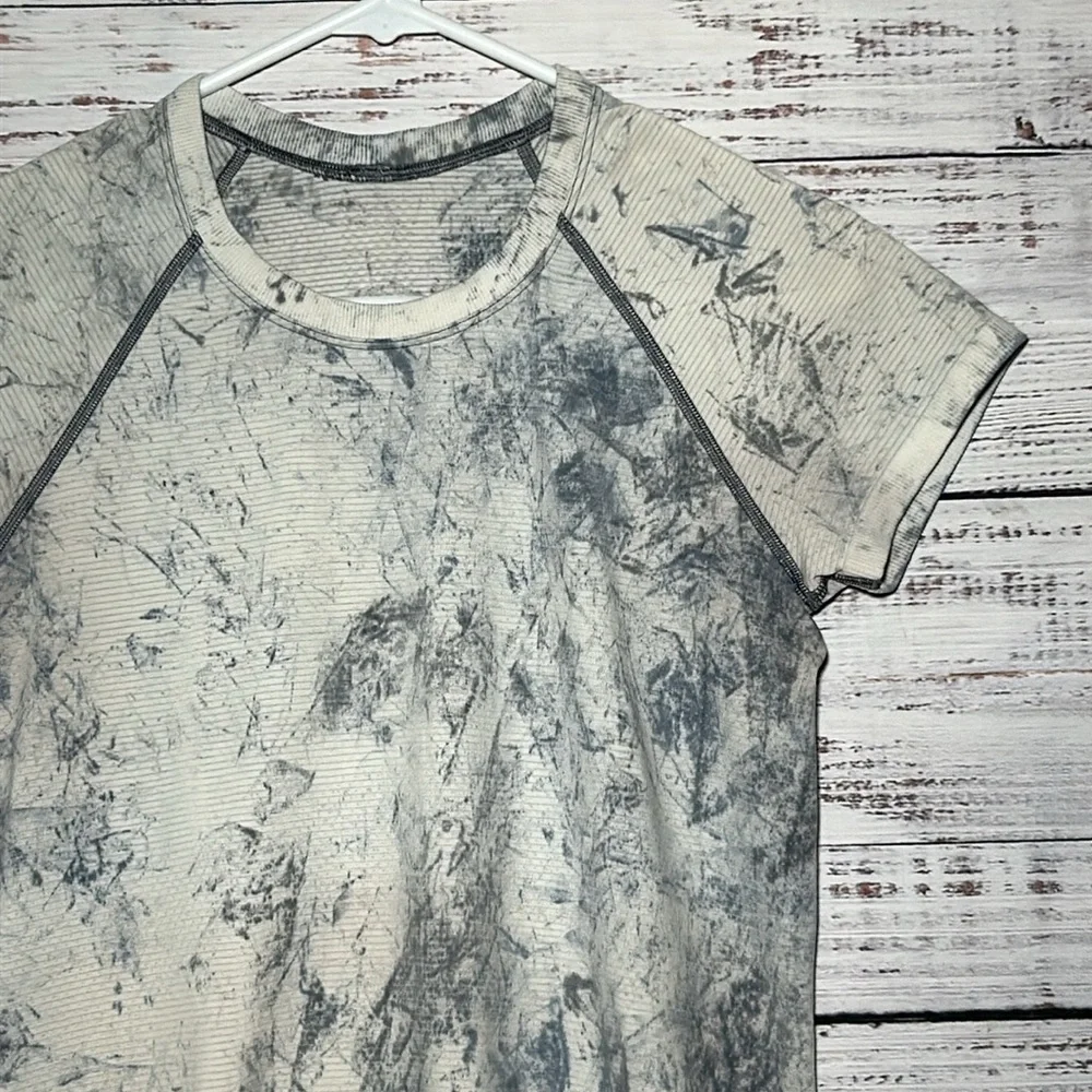 Lululemon Swiftly Tech Short Sleeve 2.0 MultiDye Multi Dye White Grey Black 8